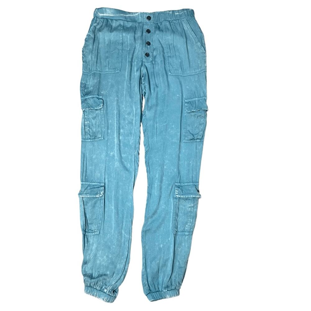 NWT Chaser Heirloom Woven High Waisted Lightweight Cargo Pant Joggers Sz M
